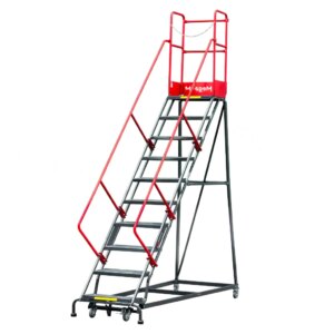 Drabina magazynowa przejezdna Mega-M H-255 cm 10 stopni N