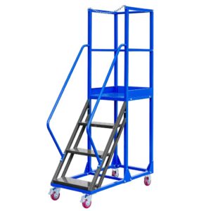 Drabina magazynowa przejezdna Mega-M STANDARD H-100 cm 4 stopnie N