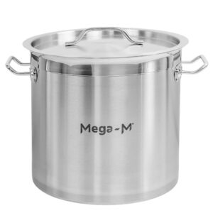 Garnek gastronomiczny wysoki z pokrywką Mega-M PRO 17l śr. 28 cm x h 28 cm N