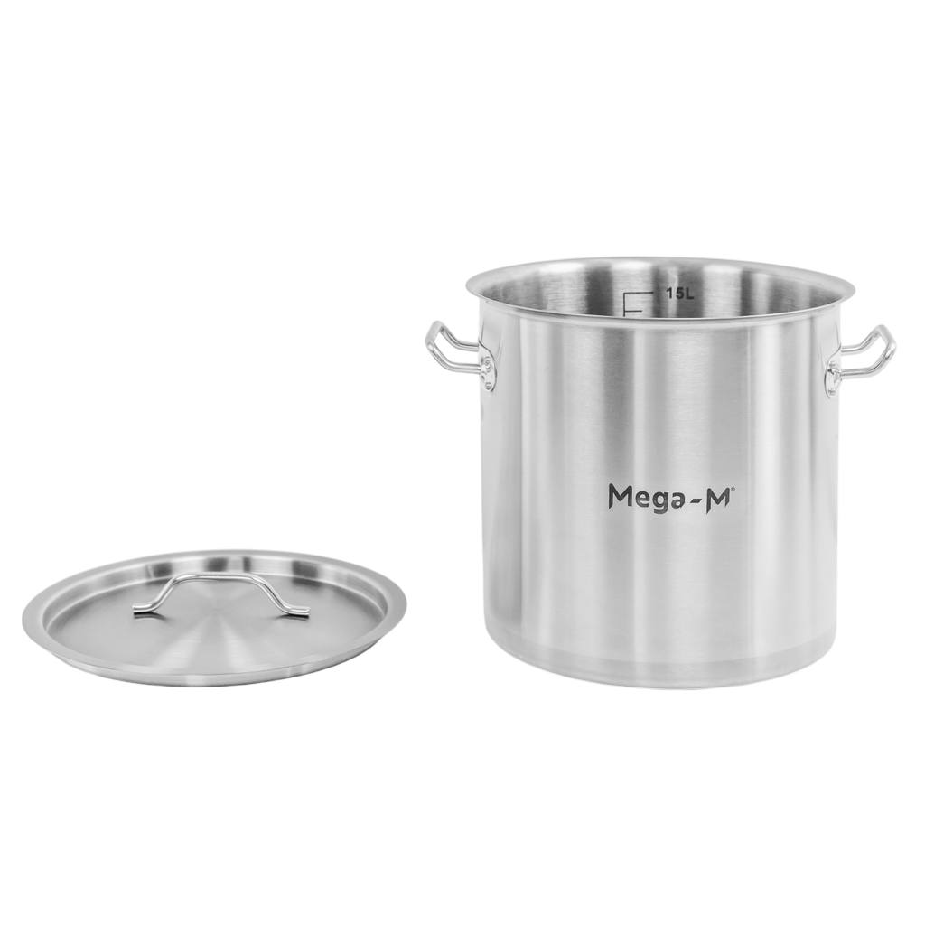 Garnek gastronomiczny wysoki z pokrywką Mega-M Standard 17l śr. 28 cm x h 28 cm N - obrazek 3