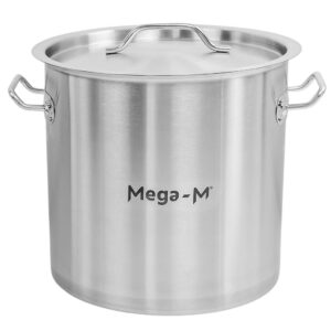 Garnek gastronomiczny wysoki z pokrywką Mega-M Standard 17l śr. 28 cm x h 28 cm N