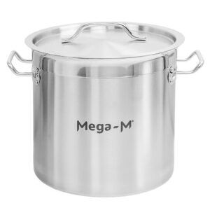 Garnek gastronomiczny wysoki z pokrywką Mega-M PRO 12l śr. 25 cm x h 25 cm N