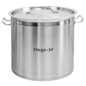 Garnek gastronomiczny wysoki z pokrywką Mega-M PRO 25l śr. 32 cm x h 32 cm N