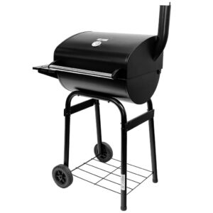 Grill ogrodowy węglowy Mega-M z kominkiem,1x stolik boczny, ruszt chromowany 34,5x23 + 31x23 N