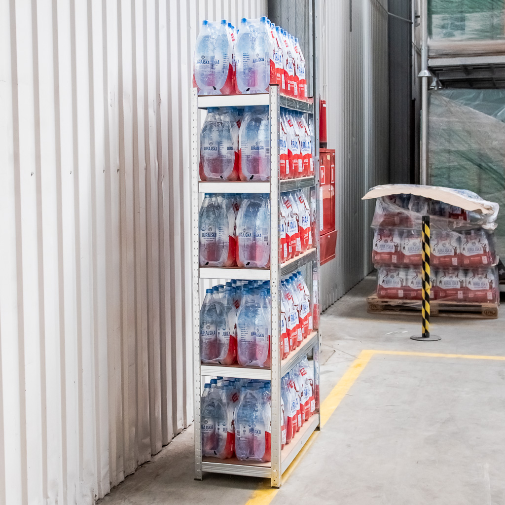 Regał magazynowy Mega-M Basic H-180 cm L-90 cm G-40 cm 5 półek z MDF 4 mm (175kg) ocynk N - obrazek 11