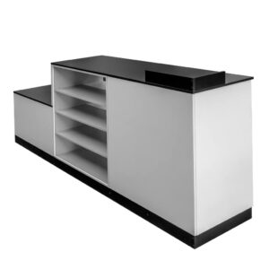 Lada sprzedażowa Mega-M H- 120/70 cm L- 300 cm G- 60 cm jasny szary 1700 N