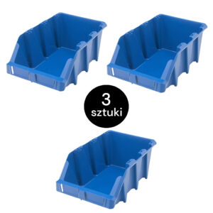 Pojemnik magazynowy Mega-M kuweta warsztatowa XL plastikowa 265x420x168 mm niebieski (pakiet 3 szt.) N