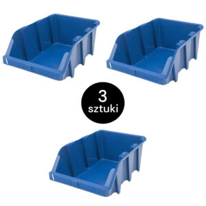 Pojemnik magazynowy Mega-M kuweta warsztatowa XXL plastikowa 315x497x190 mm niebieski (pakiet 3 szt.) N