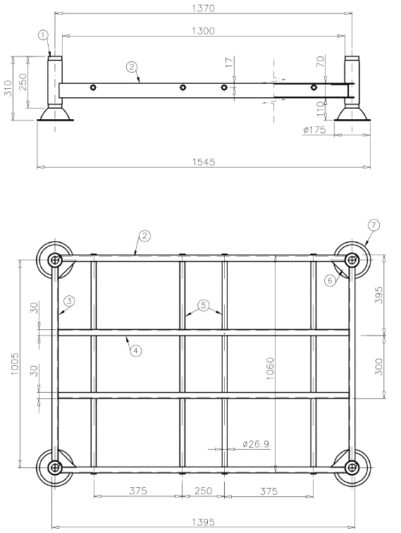Manurack Mały Mega-M 154,5cm x 118cm x 31cm ocynk N - obrazek 14