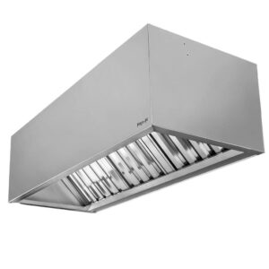 Okap gastronomiczny skrzyniowy ze stali nierdzewnej Mega-M S-150 cm G-70 cm H-50 cm N