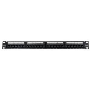 Patch panel Rack 19" Cat6 24p UTP czarny N