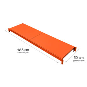 Półka do regału magazynowego Mega-M FORTIS LIGHT L -185 cm G-50 cm N