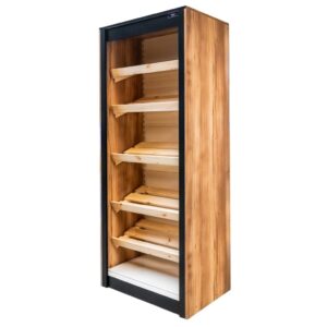 Regał na pieczywo półki drewniane Mega-M H-212 cm L-87 cm G-62 cm Dąb Barokowy Złoty K535 N