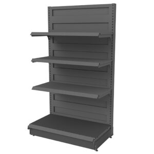 Regał sklepowy przyścienny Mega-M Basic H-165 cm L-103 cm G-50/3x40 cm (GC-58 cm) antracyt moduł bazowy N