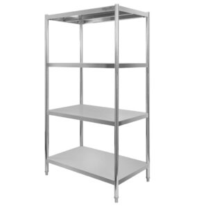 Regał ze stali nierdzewnej skręcany z 4 półkami Mega-M S-100 cm G-60 cm H-180 cm N