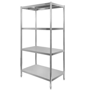 Regał ze stali nierdzewnej skręcany z 4 półkami Mega-M S-120 cm G-60 cm H-180 cm N