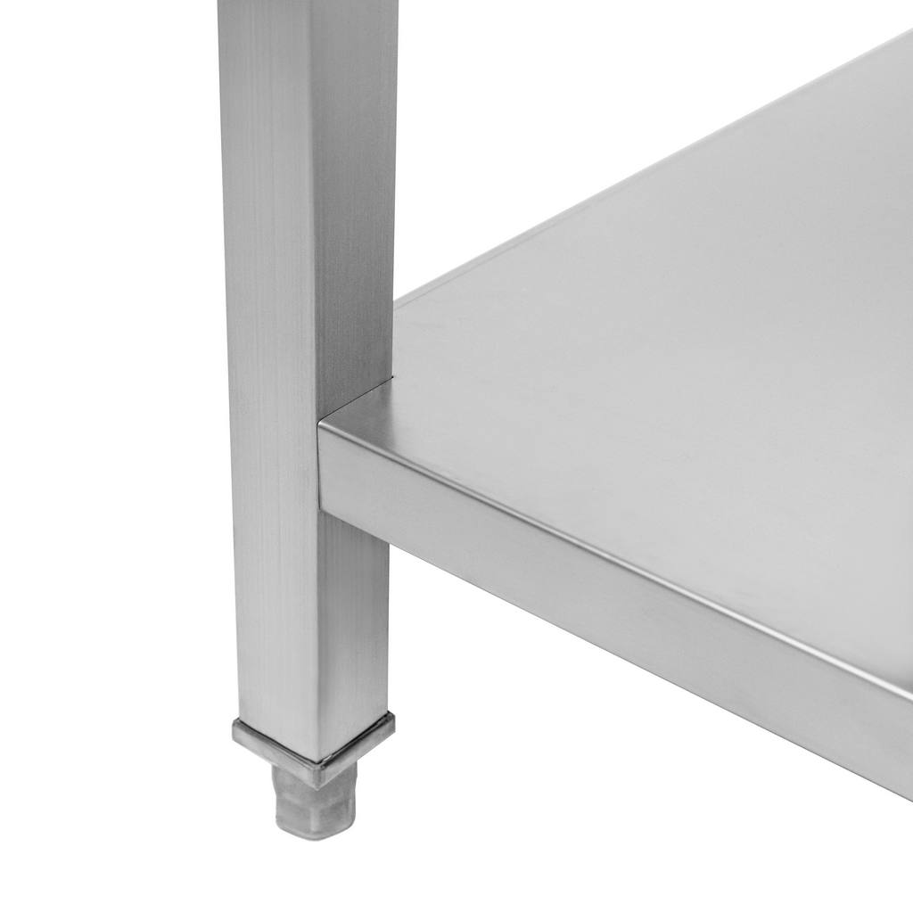 Stół ze stali nierdzewnej narożny z półką Mega-M S-90 cm G-60 cm H-85 cm N - obrazek 5