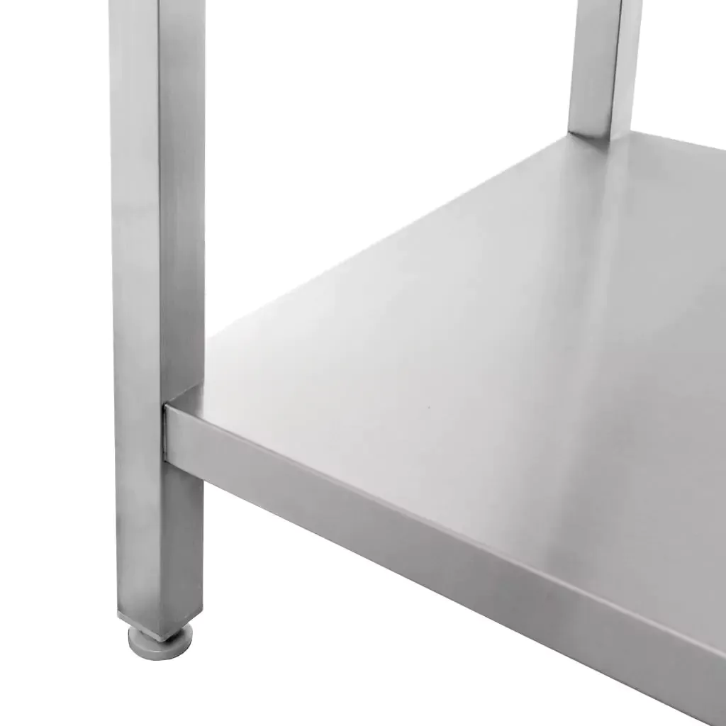 Stół ze stali nierdzewnej przyścienny z półką spawany Mega-M S-150 cm G-60 cm H-85 cm N - obrazek 7