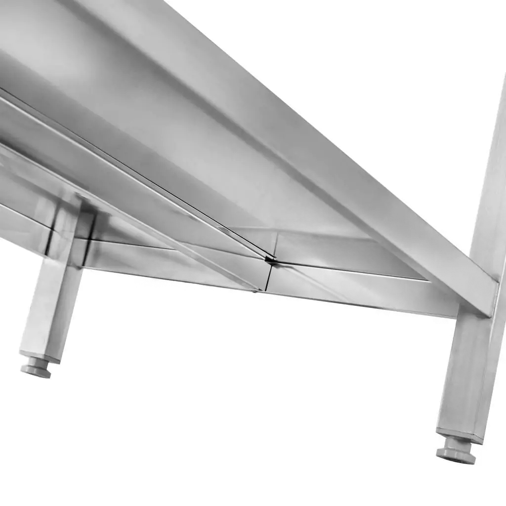 Stół ze stali nierdzewnej przyścienny z półką spawany Mega-M S-150 cm G-60 cm H-85 cm N - obrazek 8