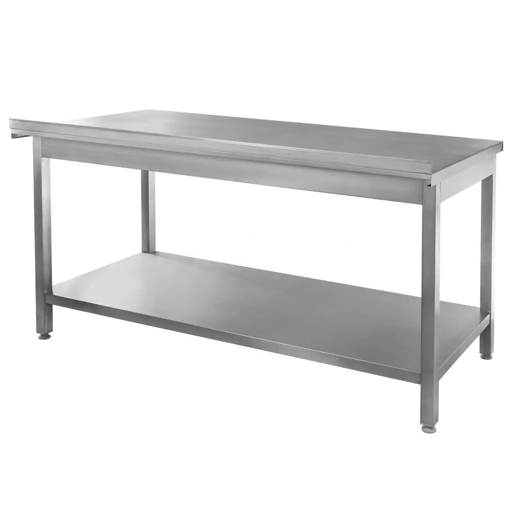 Stół ze stali nierdzewnej przyścienny z półką spawany Mega-M S-150 cm G-60 cm H-85 cm N - obrazek 3