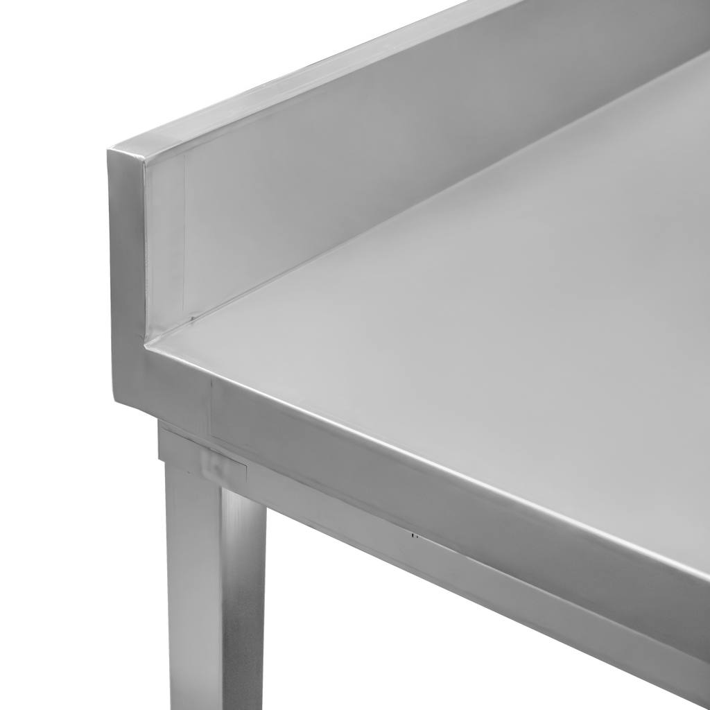 Stół ze stali nierdzewnej przyścienny z 2-ma półkami Mega-M S-120 cm G-60 cm H-85 cm N - obrazek 6