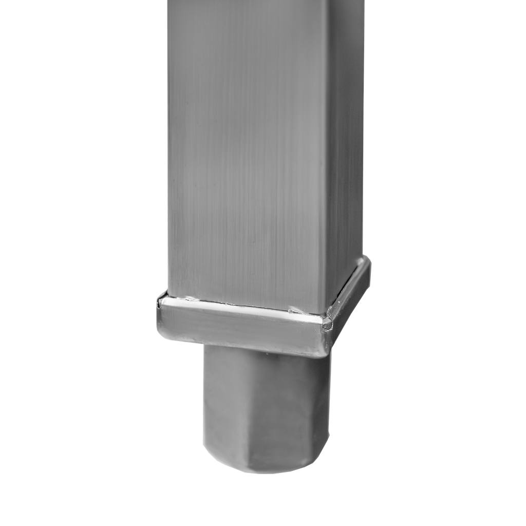 Stół ze stali nierdzewnej przyścienny z 2-ma półkami Mega-M S-150 cm G-60 cm H-85 cm N - obrazek 9