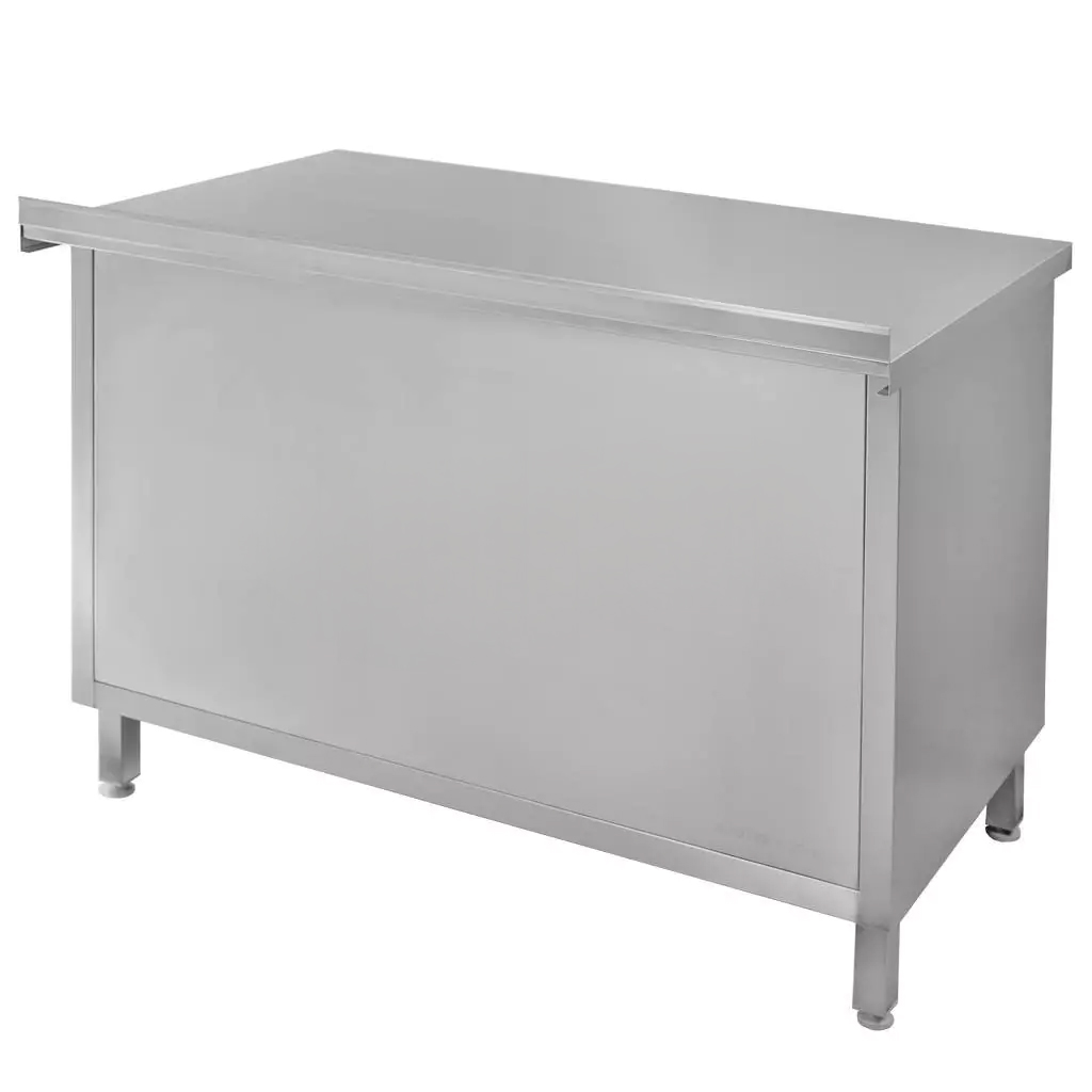 Stół ze stali nierdzewnej przyścienny z szafką spawany Mega-M S-100 cm G-70 cm H-85 cm N - obrazek 4