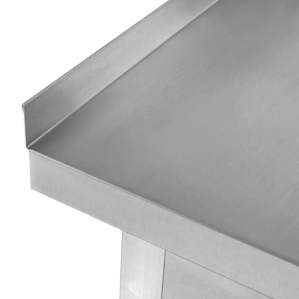 Stół ze stali nierdzewnej przyścienny z szafką spawany Mega-M S-180 cm G-60 cm H-85 cm N - obrazek 11