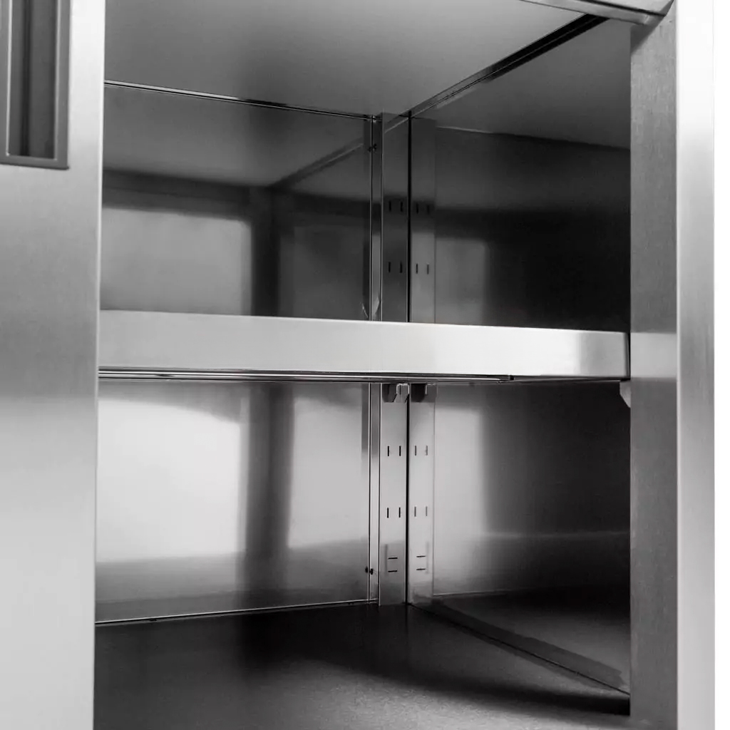 Stół ze stali nierdzewnej przyścienny z szafką spawany Mega-M S-180 cm G-60 cm H-85 cm N - obrazek 6