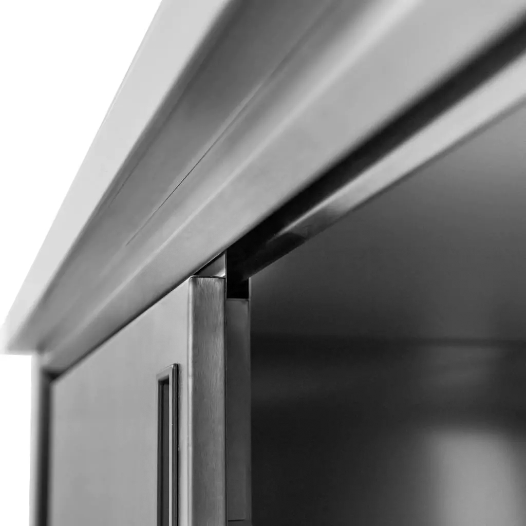 Stół ze stali nierdzewnej przyścienny z szafką spawany Mega-M S-180 cm G-60 cm H-85 cm N - obrazek 7