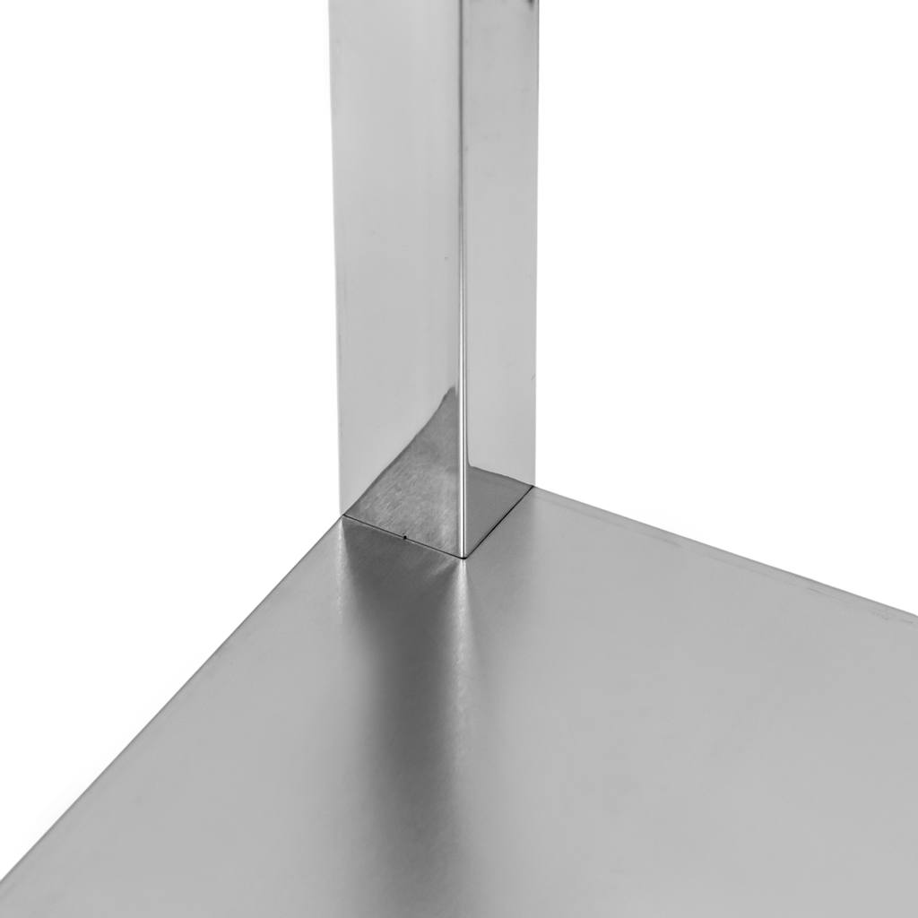 Stół ze stali nierdzewnej centralny z półką Mega-M S-160 cm G-70 cm H-85 cm N - obrazek 7