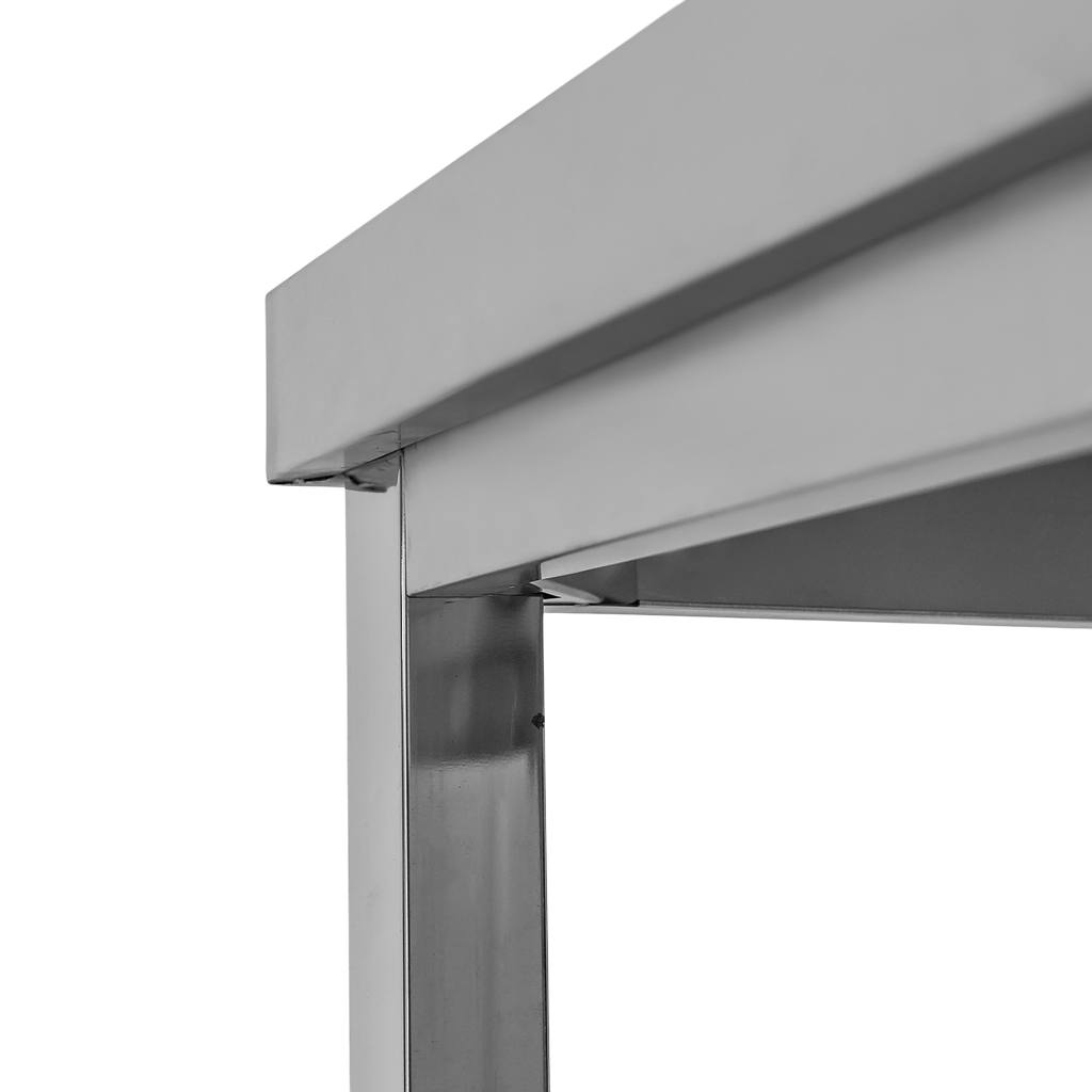 Stół ze stali nierdzewnej centralny z półką Mega-M S-160 cm G-70 cm H-85 cm N - obrazek 8