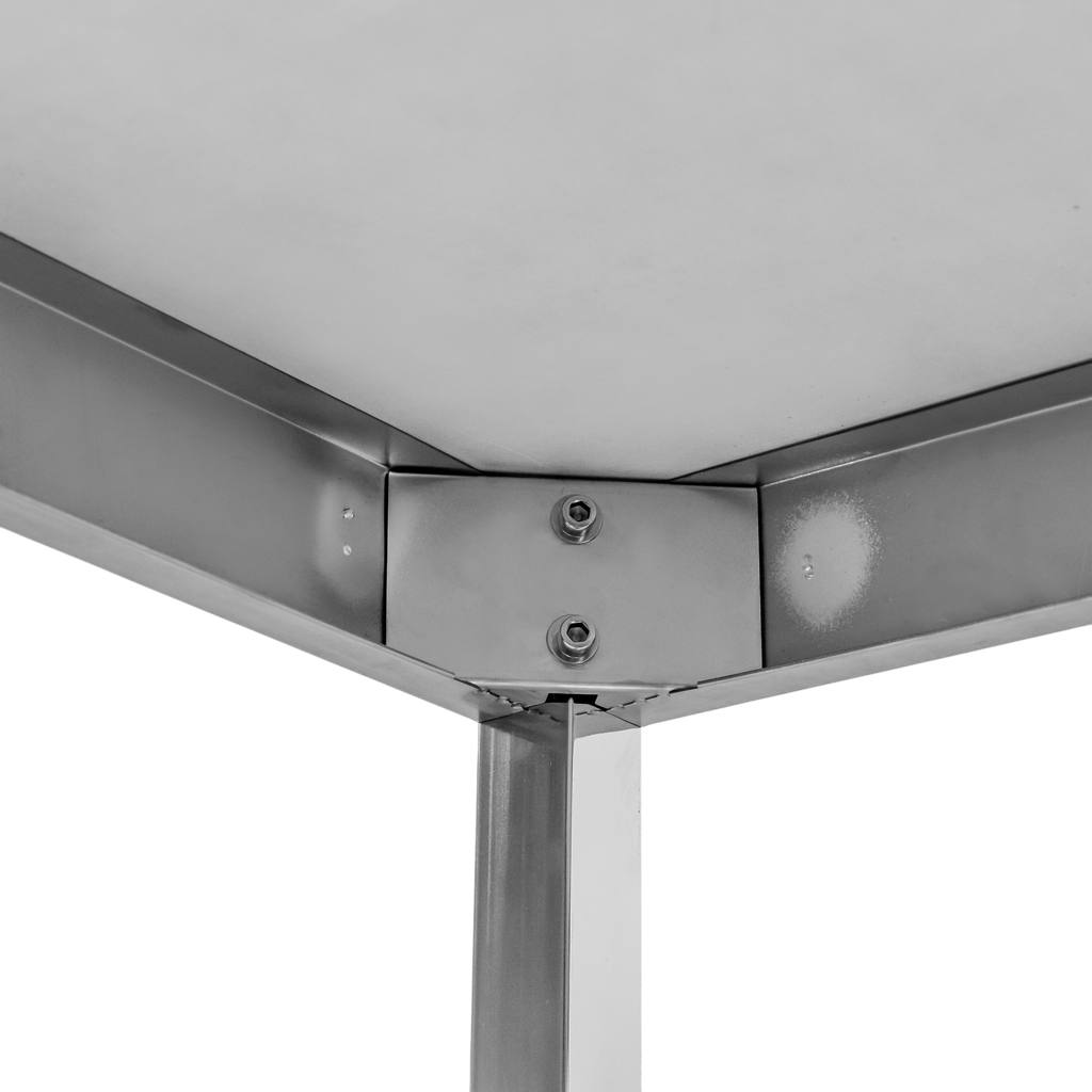 Stół ze stali nierdzewnej centralny z półką Mega-M S-180 cm G-70 cm H-85 cm N - obrazek 4