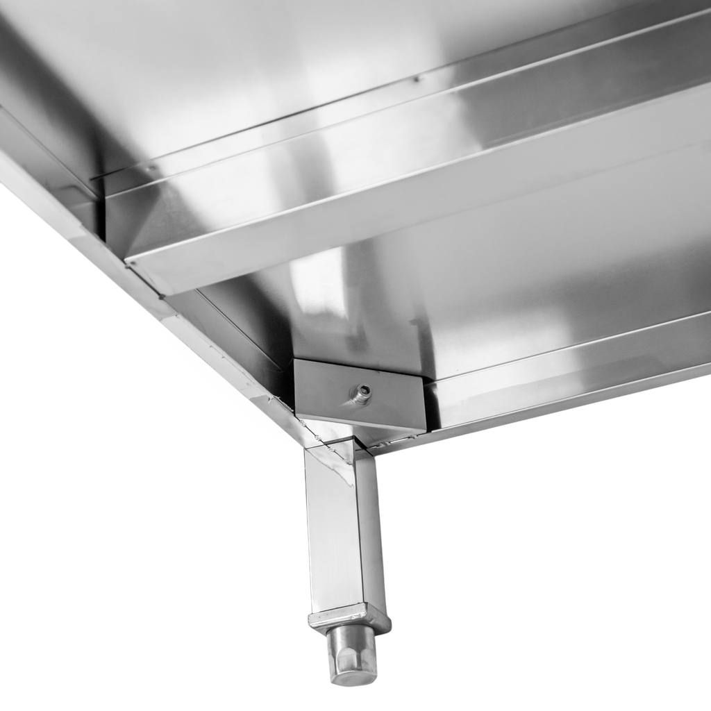 Stół ze stali nierdzewnej centralny z półką Mega-M S-180 cm G-70 cm H-85 cm N - obrazek 5