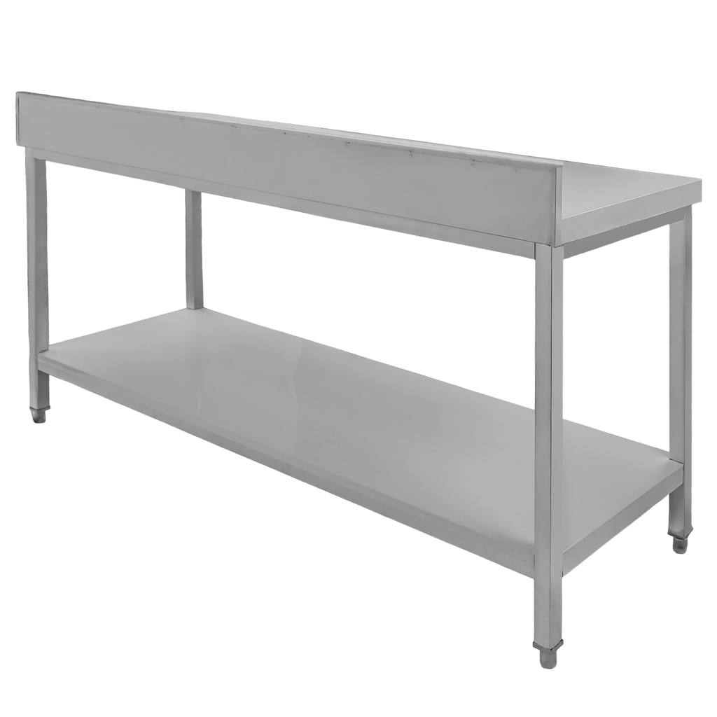 Stół ze stali nierdzewnej przyścienny z półką Mega-M S-150 cm G-60 cm H-85 cm N - obrazek 4