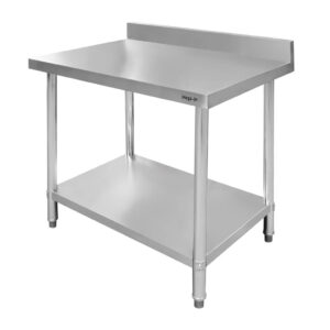 Stół ze stali nierdzewnej przyścienny z półką Mega-M STANDARD S-120 cm G-60 cm H-85 cm N