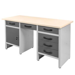 Stół warsztatowy Mega-M  HANDYMAN S-160cm x G-60 cm x H-85 cm 6 szuflad + 1 szafka grafit N