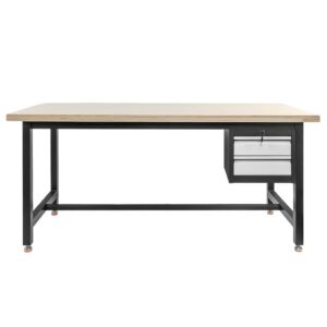 Stół warsztatowy Mega-M S-180 cm  + szafka 2 szuflady system 01 grafit/front szary N