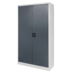 Szafa metalowa na dokumenty Mega-M J-100 szara/ grafitowy front S-100 cm G-40 cm H-185 cm skręcana N