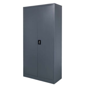 Szafa metalowa na dokumenty Mega-M J-185 grafitowa S-90 cm G-40 cm H-185 cm skręcana N