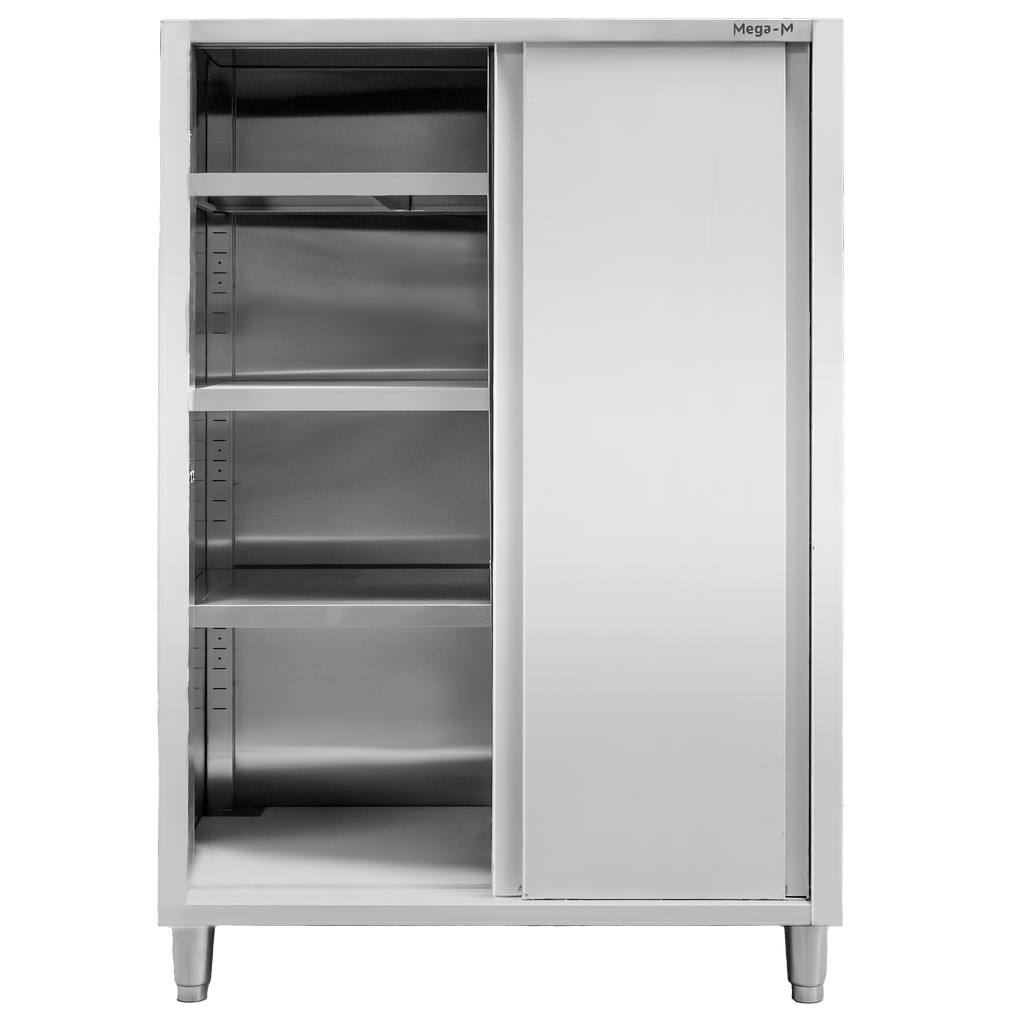 Szafa ze stali nierdzewnej magazynowa 2-drzwiowa Mega-M S-120 cm G-60 cm H-180 cm N - obrazek 3