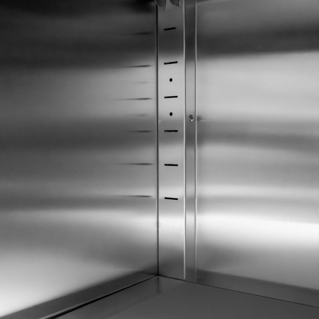 Szafa ze stali nierdzewnej magazynowa 2-drzwiowa Mega-M S-120 cm G-60 cm H-180 cm N - obrazek 6