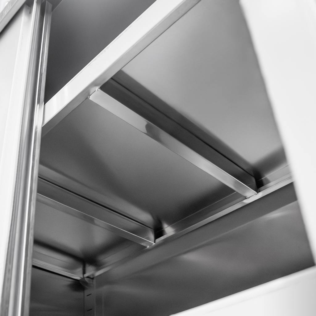 Szafa ze stali nierdzewnej magazynowa 2-drzwiowa Mega-M S-120 cm G-60 cm H-180 cm N - obrazek 7