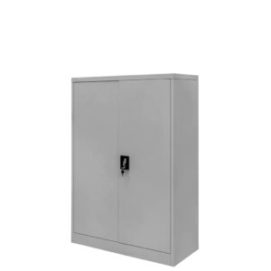 Szafa metalowa na dokumenty Mega-M J-140 szara S-90 cm G-40 cm H-140 cm skręcana N