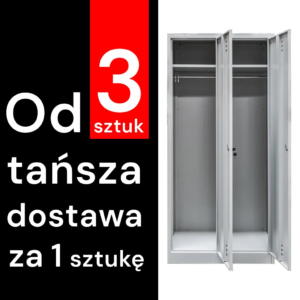 Szafka ubraniowa BHP Mega-M J-80 2 drzwiowa szara S-80 cm G-50 cm H-180 cm skręcana (wysyłka paletowa) N