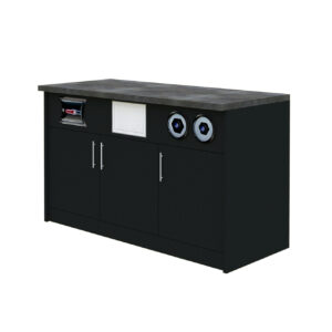 Szafka pod ekspres do kawy Mega-M H-92 cm L-154 cm G-60 cm czarny N