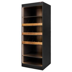 Witryna na cukierki z oświetleniem LED Mega-M H- 205 cm L- 80 cm G- 58 cm Bazalt 0166 N