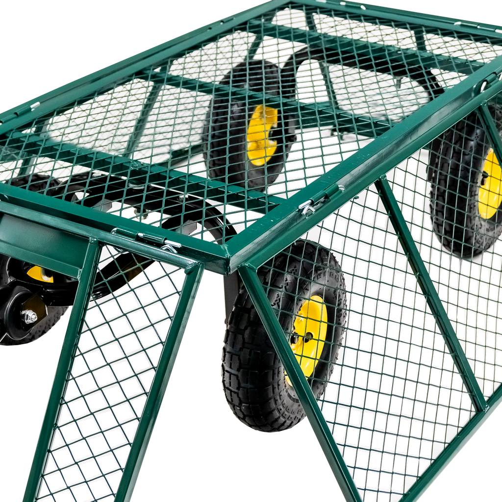 Wózek ogrodowy transportowy składany 102 cm x 52 cm x 105 cm 500kg N - obrazek 7