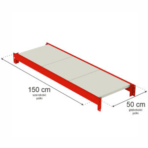 Półka do regału magazynowego Mega-M FORTIS L-150 cm G-50 cm N
