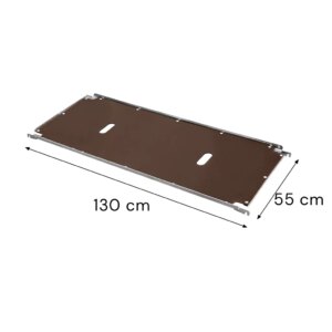 Półka do wózka na kwiaty Mega-M L-130 cm G-55 cm sklejka metalowe profile boczne N